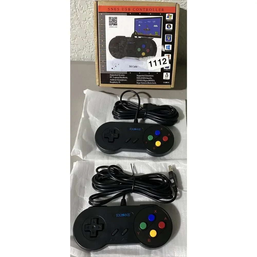 Nintendo NES SNES USB Controller Classic Retro Gaming Gamepad Wired PC Mac Set 2